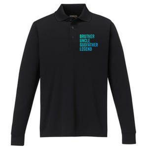 Brother Uncle Godfather Legend Favorite Best Uncle Meaningful Gift Performance Long Sleeve Polo