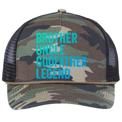 Brother Uncle Godfather Legend Favorite Best Uncle Meaningful Gift Retro Rope Trucker Hat Cap