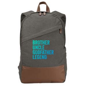 Brother Uncle Godfather Legend Favorite Best Uncle Meaningful Gift Cotton Canvas Backpack