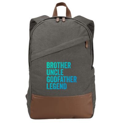 Brother Uncle Godfather Legend Favorite Best Uncle Meaningful Gift Cotton Canvas Backpack