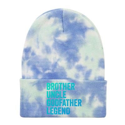 Brother Uncle Godfather Legend Favorite Best Uncle Meaningful Gift Tie Dye 12in Knit Beanie