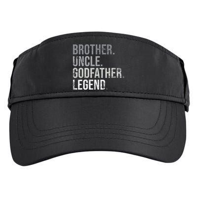 Brother Uncle Godfather Legend Best Funny Uncle Adult Drive Performance Visor