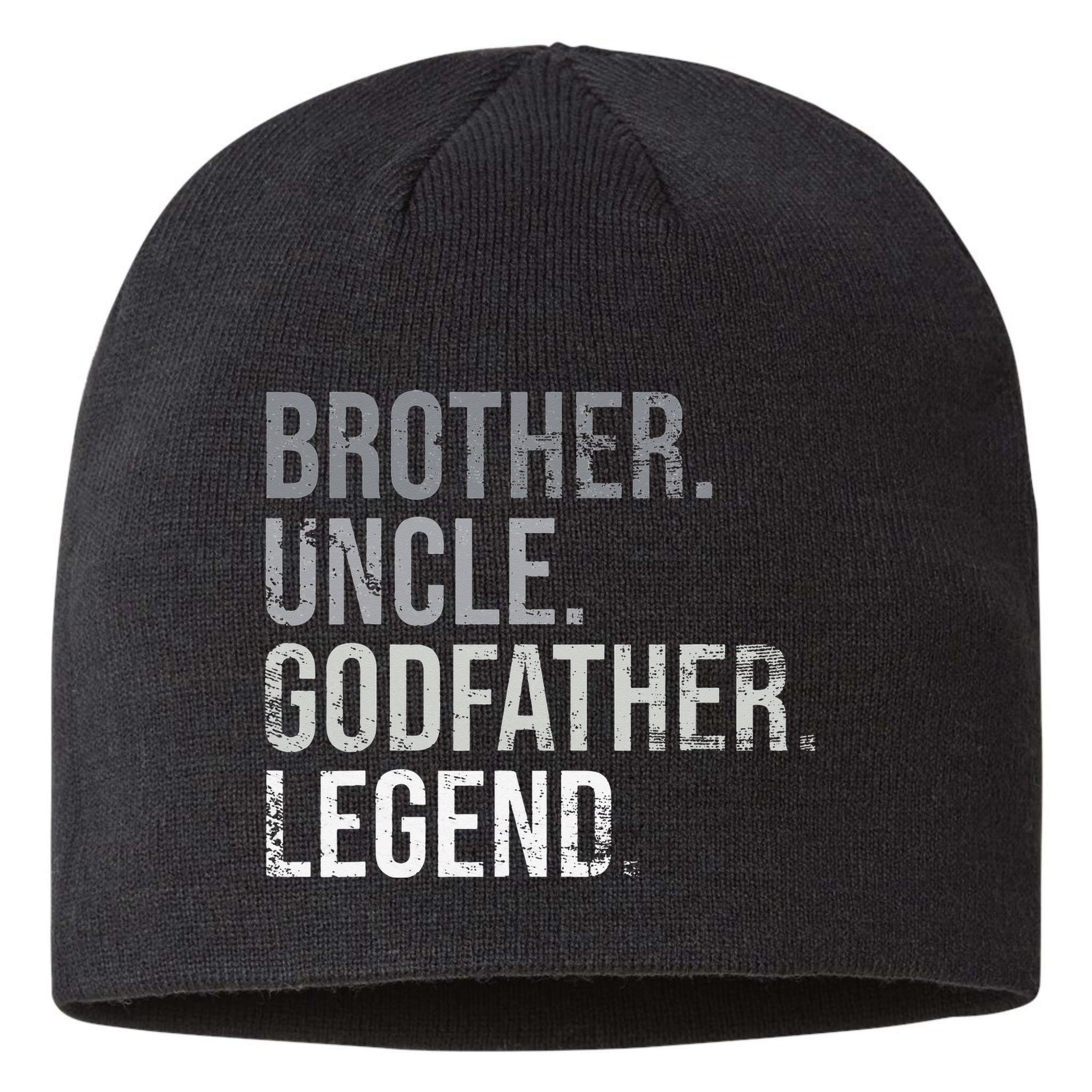 Brother Uncle Godfather Legend Best Funny Uncle Sustainable Beanie