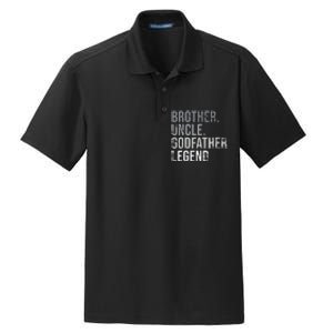 Brother Uncle Godfather Legend Best Funny Uncle Dry Zone Grid Polo