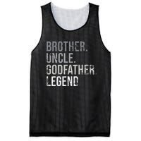 Brother Uncle Godfather Legend Best Funny Uncle Mesh Reversible Basketball Jersey Tank