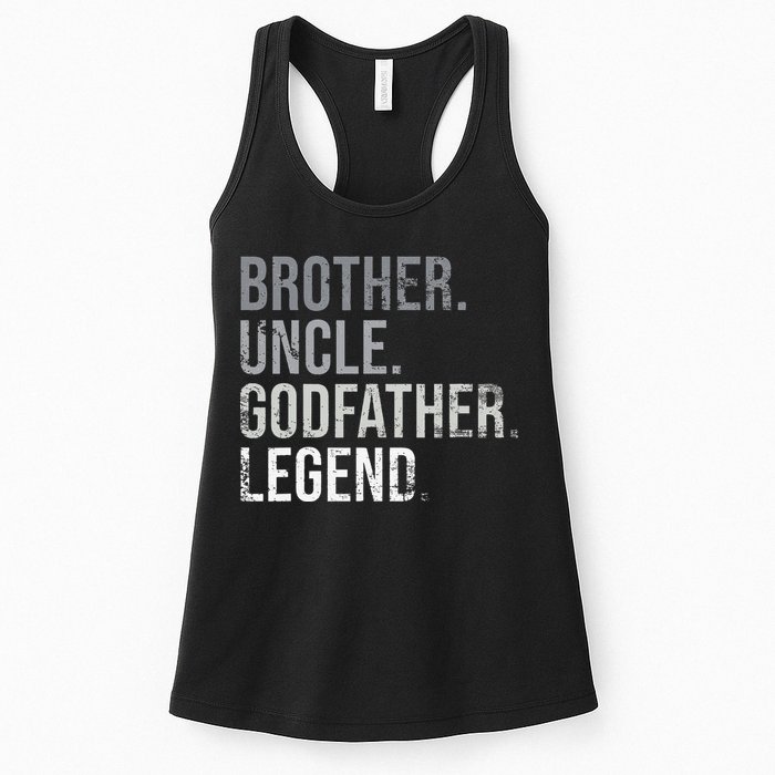Brother Uncle Godfather Legend Best Funny Uncle Womens Tank Top