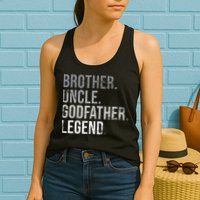 Brother Uncle Godfather Legend Best Funny Uncle Womens Tank Top