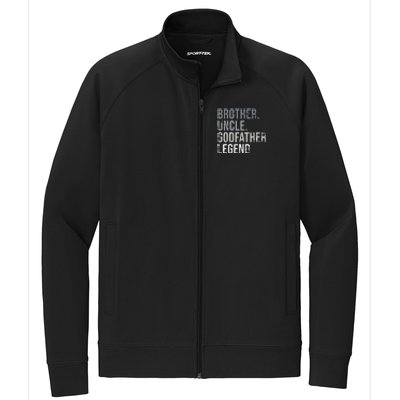 Brother Uncle Godfather Legend Best Funny Uncle Stretch Full-Zip Cadet Jacket