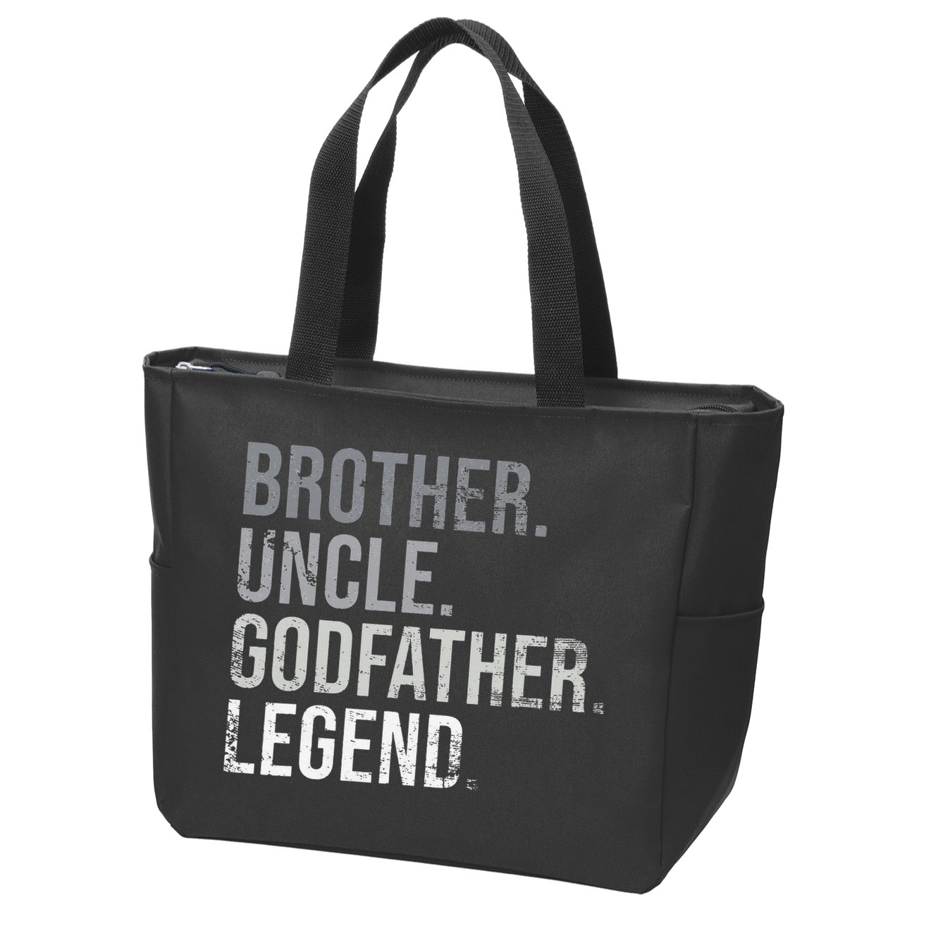 Brother Uncle Godfather Legend Best Funny Uncle Zip Tote Bag