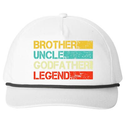 Brother Uncle Godfather Legend Best Funny Uncle Gift Snapback Five-Panel Rope Hat