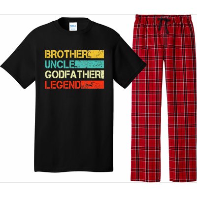 Brother Uncle Godfather Legend Best Funny Uncle Gift Pajama Set