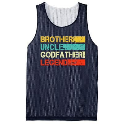 Brother Uncle Godfather Legend Best Funny Uncle Gift Mesh Reversible Basketball Jersey Tank