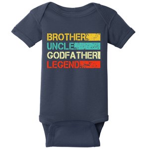 Brother Uncle Godfather Legend Best Funny Uncle Gift Baby Bodysuit