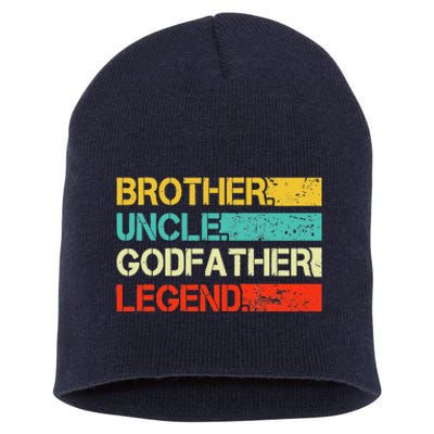 Brother Uncle Godfather Legend Best Funny Uncle Gift Short Acrylic Beanie