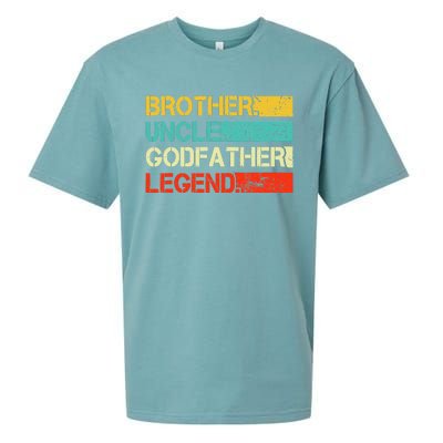 Brother Uncle Godfather Legend Best Funny Uncle Gift Sueded Cloud Jersey T-Shirt