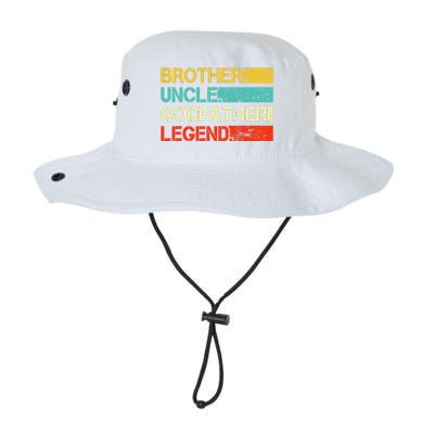 Brother Uncle Godfather Legend Best Funny Uncle Gift Legacy Cool Fit Booney Bucket Hat