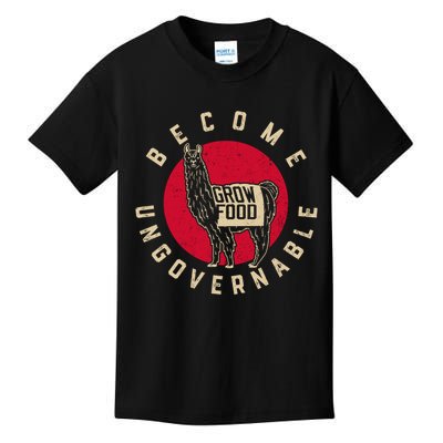 Become Ungovernable Grow Food Kids T-Shirt