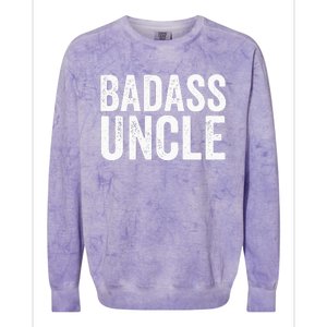 Badass Uncle Gift Funny Nephew Niece Uncles Retro Gift Idea Colorblast Crewneck Sweatshirt