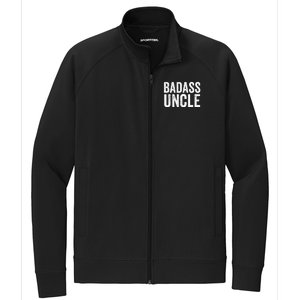 Badass Uncle Gift Funny Nephew Niece Uncles Retro Gift Idea Stretch Full-Zip Cadet Jacket