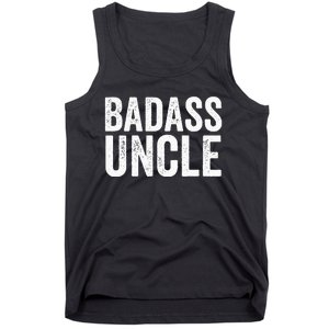 Badass Uncle Gift Funny Nephew Niece Uncles Retro Gift Idea Tank Top