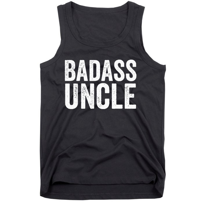 Badass Uncle Gift Funny Nephew Niece Uncles Retro Gift Idea Tank Top