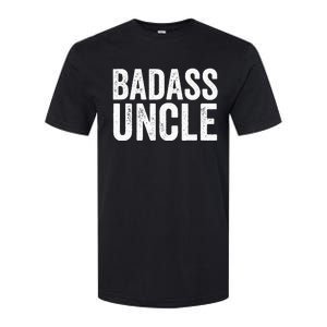 Badass Uncle Gift Funny Nephew Niece Uncles Retro Gift Idea Softstyle CVC T-Shirt