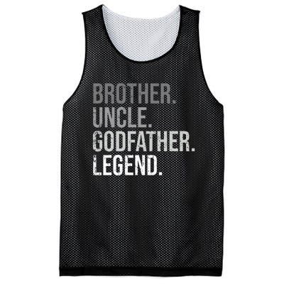 Brother Uncle Godfather Legend Fun Best Funny Uncle Mesh Reversible Basketball Jersey Tank