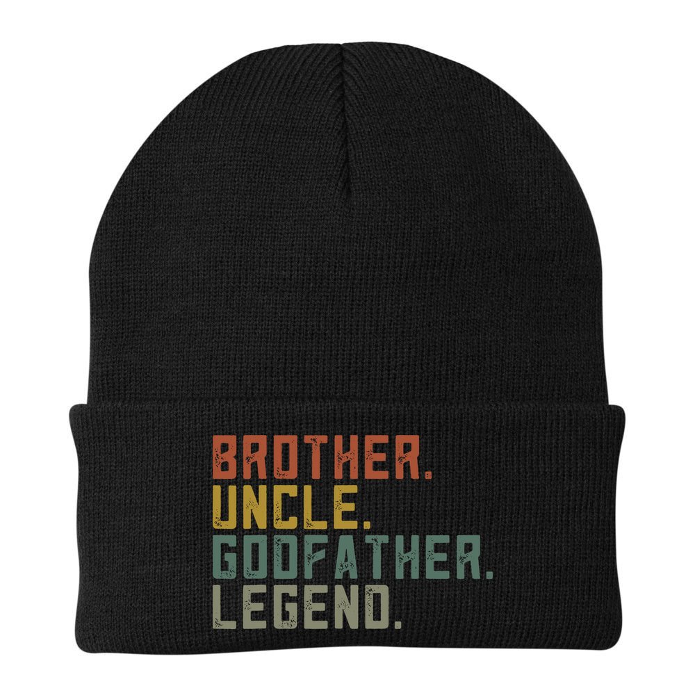 Brother Uncle Godfather Legend Fun Best Funny Uncle Beanie