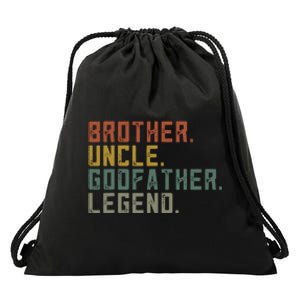 Brother Uncle Godfather Legend Fun Best Funny Uncle Drawstring Bag