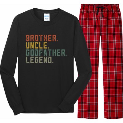 Brother Uncle Godfather Legend Fun Best Funny Uncle Long Sleeve Pajama Set