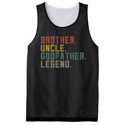 Brother Uncle Godfather Legend Fun Best Funny Uncle Mesh Reversible Basketball Jersey Tank