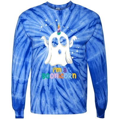 Boonicorn Unicorn Ghost Funny Halloween Funny Gift Tie-Dye Long Sleeve Shirt