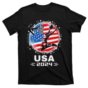 Basketball Usa Go Usa Flag 2024 Basketball T-Shirt