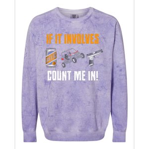 Beer UTV Guns Lover Four Wheeler Quad OffRoading SxS ATV Colorblast Crewneck Sweatshirt