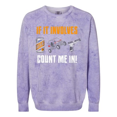 Beer UTV Guns Lover Four Wheeler Quad OffRoading SxS ATV Colorblast Crewneck Sweatshirt