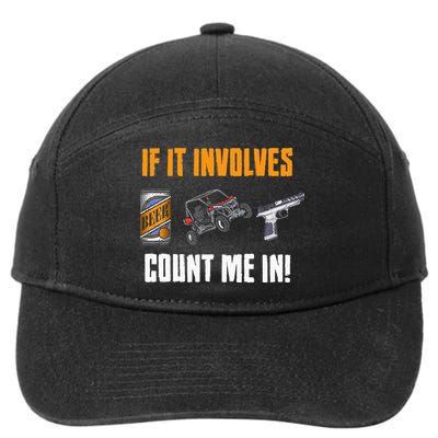 Beer UTV Guns Lover Four Wheeler Quad OffRoading SxS ATV 7-Panel Snapback Hat
