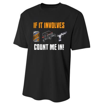 Beer UTV Guns Lover Four Wheeler Quad OffRoading SxS ATV Performance Sprint T-Shirt