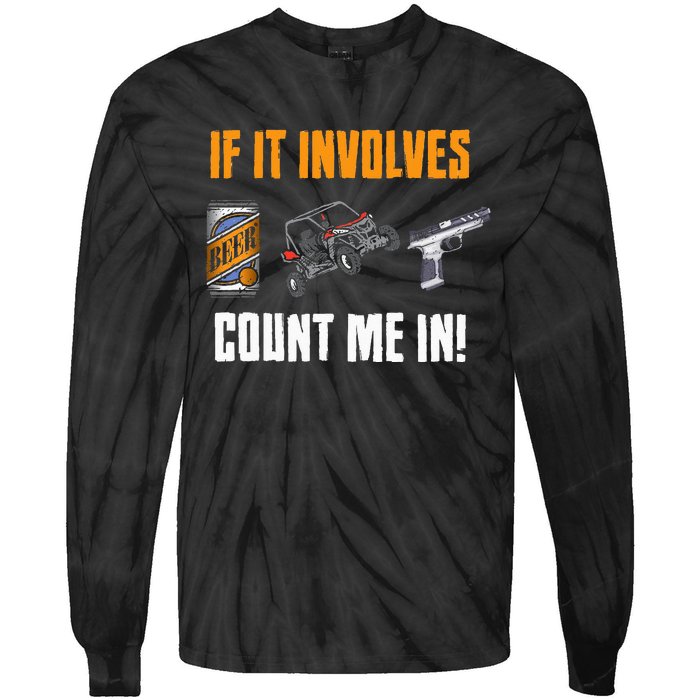 Beer UTV Guns Lover Four Wheeler Quad OffRoading SxS ATV Tie-Dye Long Sleeve Shirt