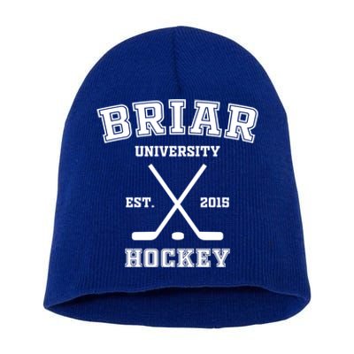 Briar University Hockey Off Campus Gift Short Acrylic Beanie