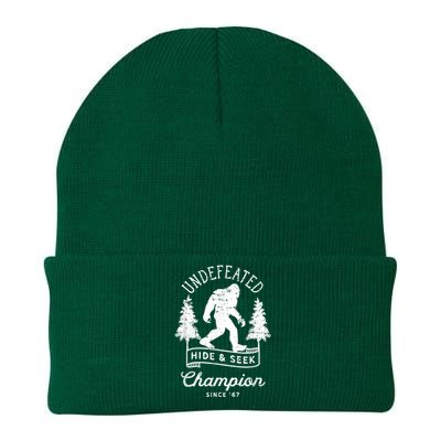 Bigfoot Undefeated Hide And Seek Champion Distressed Knit Cap Winter Beanie