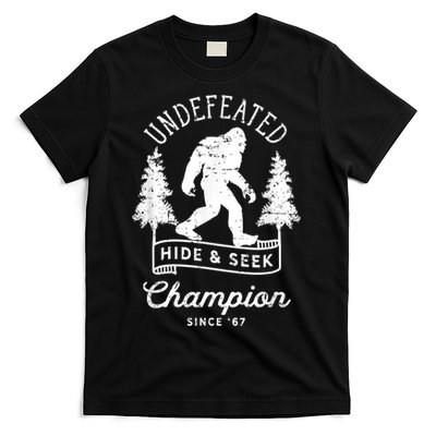 Bigfoot Undefeated Hide And Seek Champion Distressed T-Shirt