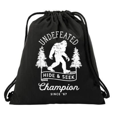 Bigfoot Undefeated Hide And Seek Champion Distressed Drawstring Bag