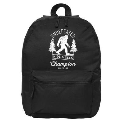 Bigfoot Undefeated Hide And Seek Champion Distressed 16 in Basic Backpack