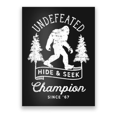 Bigfoot Undefeated Hide And Seek Champion Distressed Poster