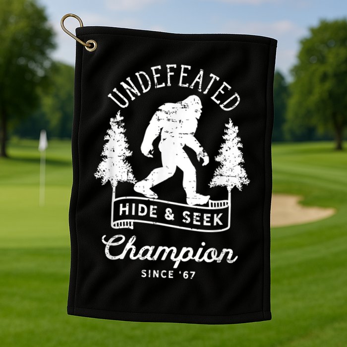 Bigfoot Undefeated Hide And Seek Champion Distressed Golf Towel