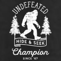 Bigfoot Undefeated Hide And Seek Champion Distressed Golf Towel