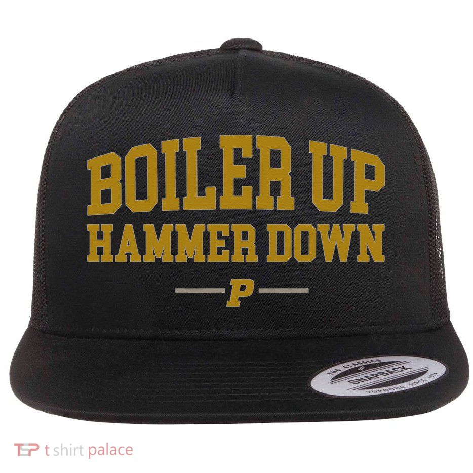 Boiler Up Hammer Down Flat Bill Trucker Hat