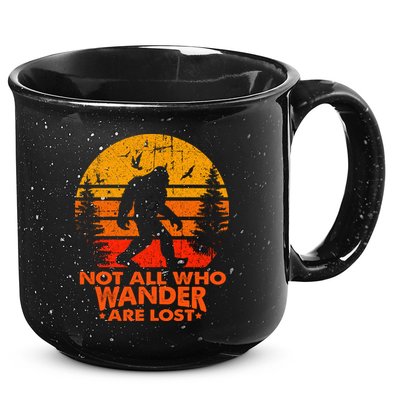Bigfoot Undefeated Hide And Seek Champion Distressed Sunset 15oz Campfire Ceramic Mug