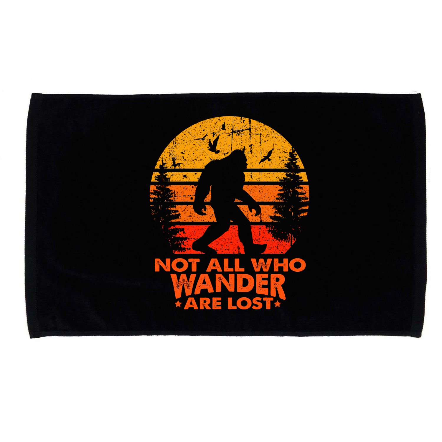 Bigfoot Undefeated Hide And Seek Champion Distressed Sunset Microfiber Hand Towel