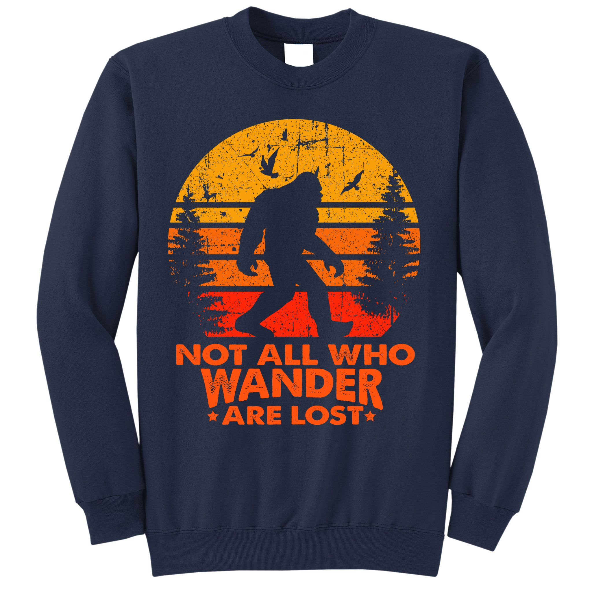 Bigfoot Undefeated Hide And Seek Champion Distressed Sunset Sweatshirt